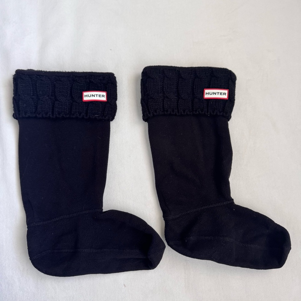 Hunter Cable Knit and Fleece Cuff Boot Socks